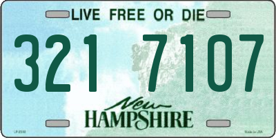 NH license plate 3217107