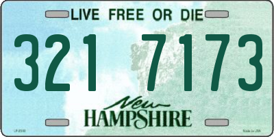 NH license plate 3217173
