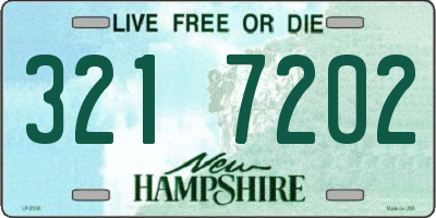 NH license plate 3217202