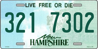 NH license plate 3217302