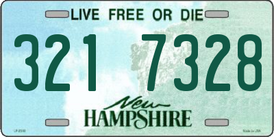 NH license plate 3217328