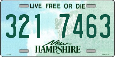 NH license plate 3217463