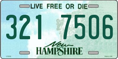 NH license plate 3217506