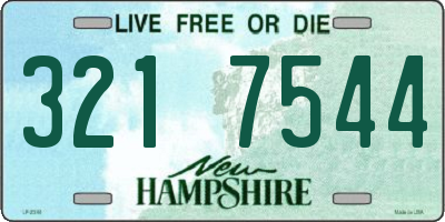 NH license plate 3217544