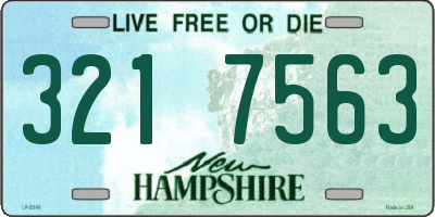 NH license plate 3217563