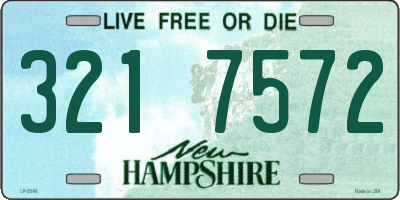 NH license plate 3217572