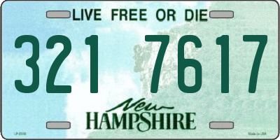NH license plate 3217617