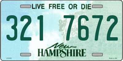 NH license plate 3217672
