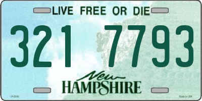 NH license plate 3217793