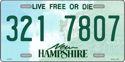 NH license plate 3217807