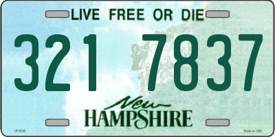 NH license plate 3217837