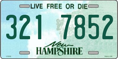 NH license plate 3217852