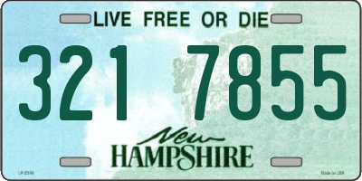NH license plate 3217855