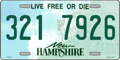 NH license plate 3217926
