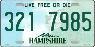NH license plate 3217985