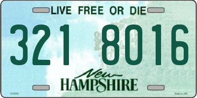 NH license plate 3218016