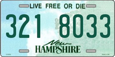 NH license plate 3218033