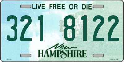 NH license plate 3218122