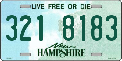 NH license plate 3218183