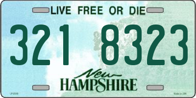 NH license plate 3218323