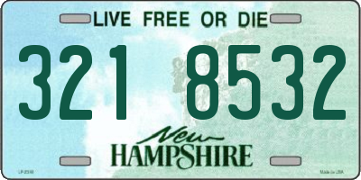 NH license plate 3218532