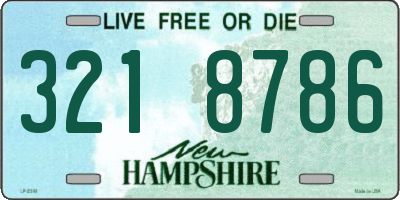NH license plate 3218786