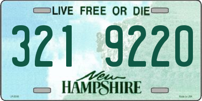 NH license plate 3219220