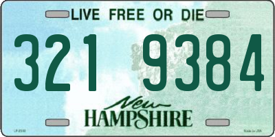 NH license plate 3219384