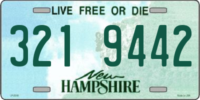 NH license plate 3219442