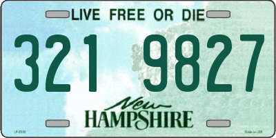 NH license plate 3219827