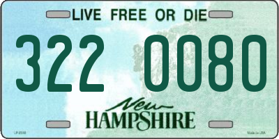 NH license plate 3220080