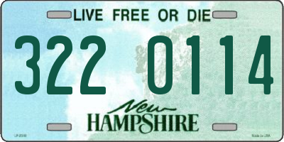 NH license plate 3220114