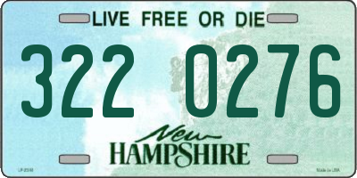 NH license plate 3220276