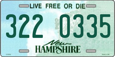 NH license plate 3220335