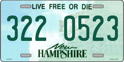 NH license plate 3220523
