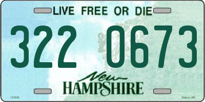 NH license plate 3220673