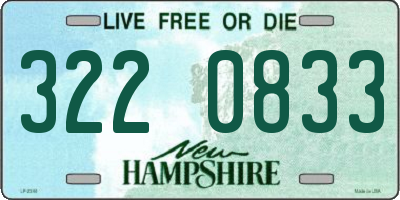 NH license plate 3220833