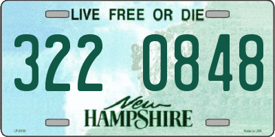 NH license plate 3220848
