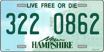 NH license plate 3220862