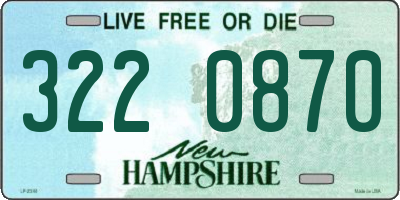 NH license plate 3220870