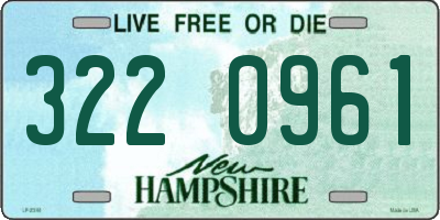 NH license plate 3220961