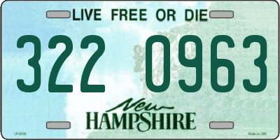 NH license plate 3220963