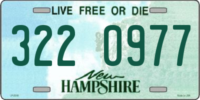NH license plate 3220977