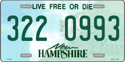 NH license plate 3220993