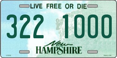 NH license plate 3221000