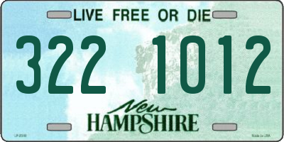 NH license plate 3221012