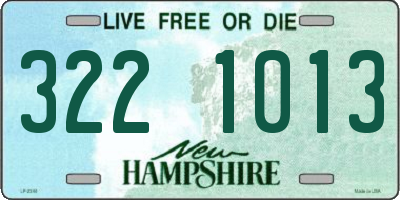 NH license plate 3221013