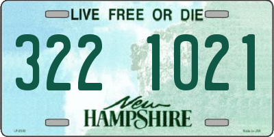 NH license plate 3221021