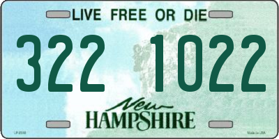 NH license plate 3221022