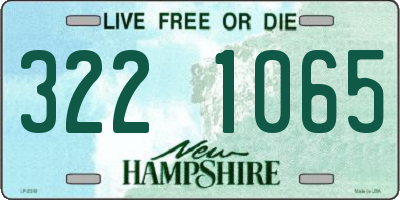 NH license plate 3221065